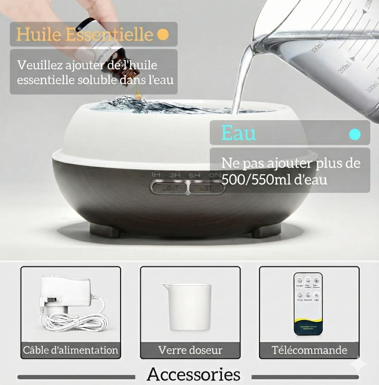 LUNEA - Diffuseur d'huiles essentielles