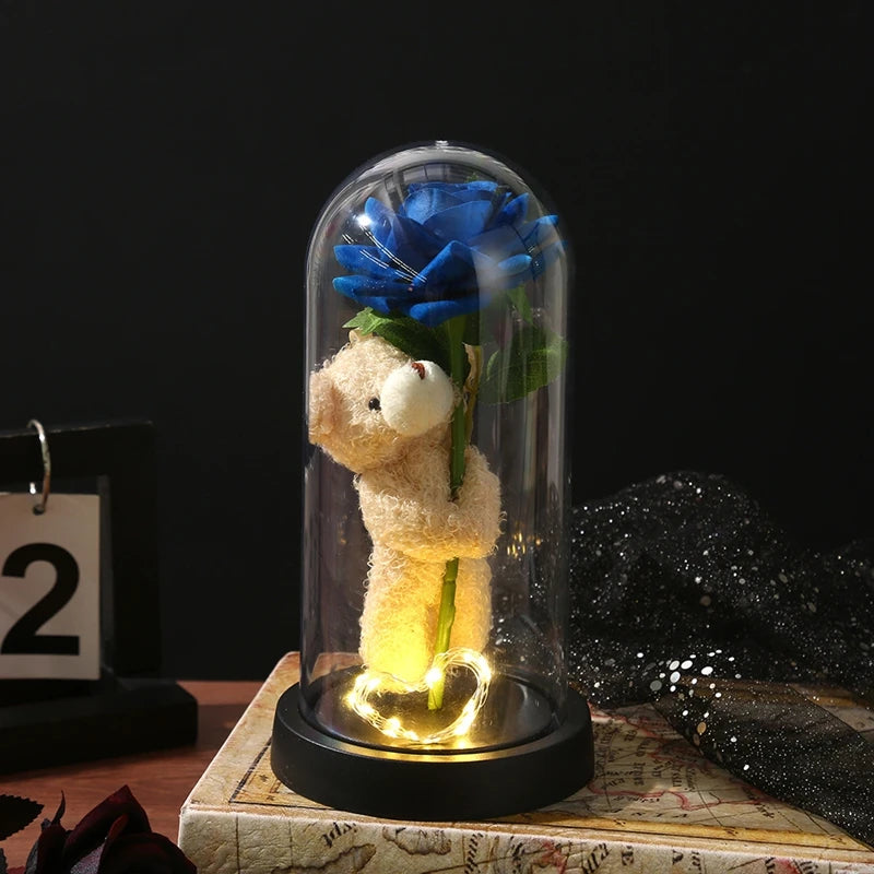 LUNEA - Rose Eternelle sous cloche en verre