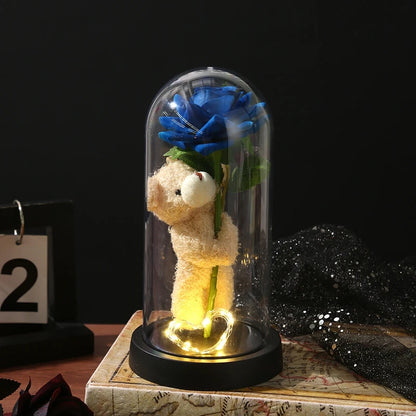 LUNEA - Rose Eternelle sous cloche en verre