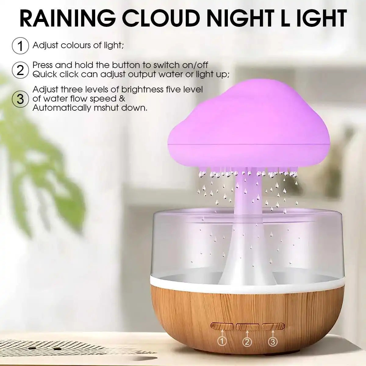 LUNEA -  Humidificateur Nuage de Pluie
